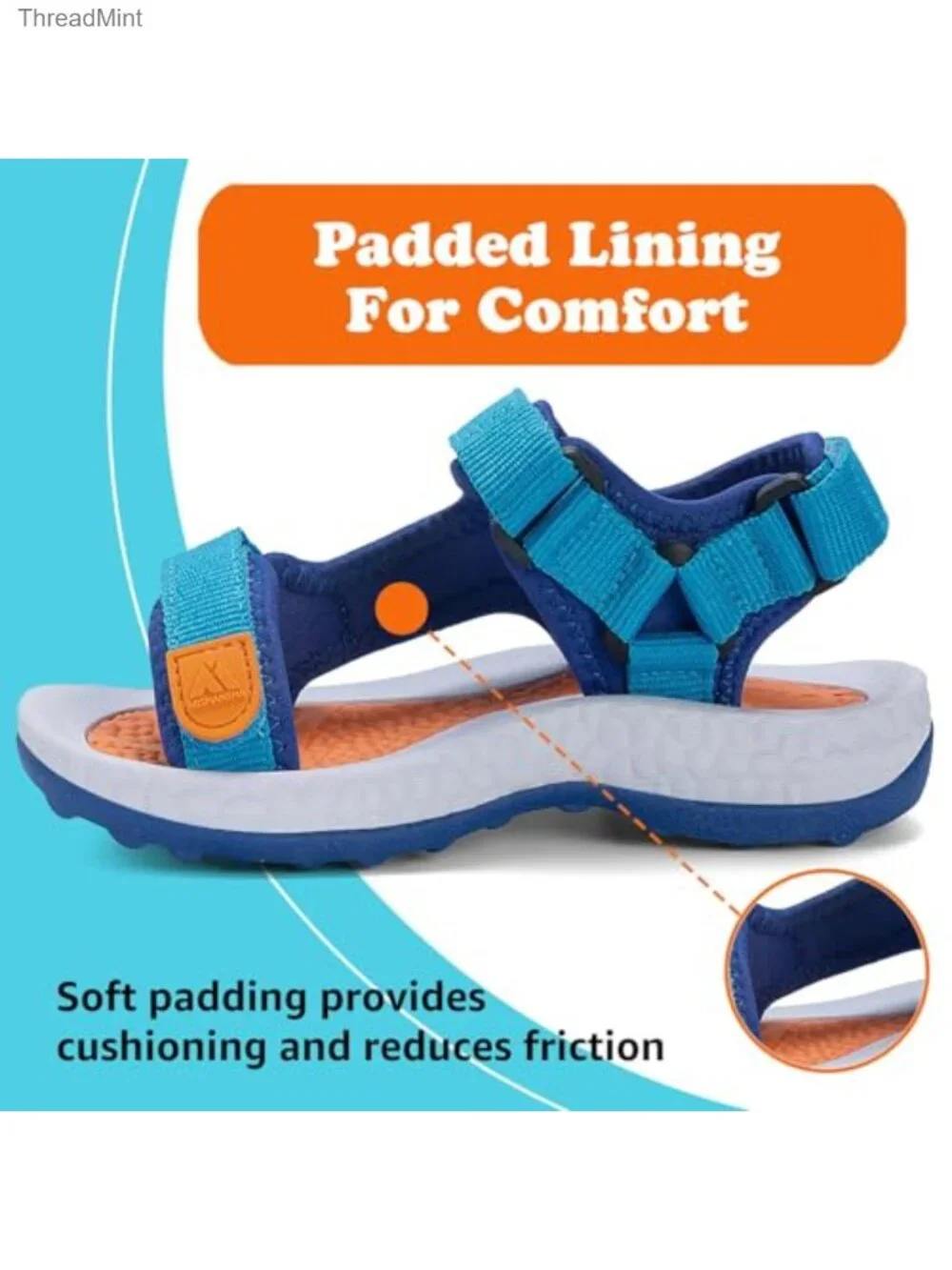 Toddler Boys Girls Sports Sandals Adjustable Straps Open-Toe